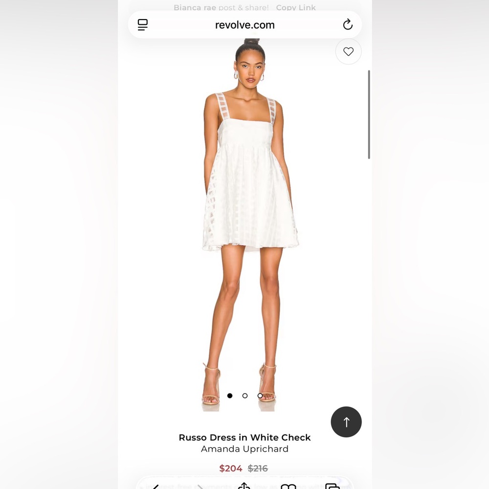 White Babydoll Mini dress - very bridal!